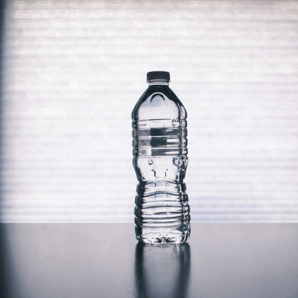 Water bottle in nature