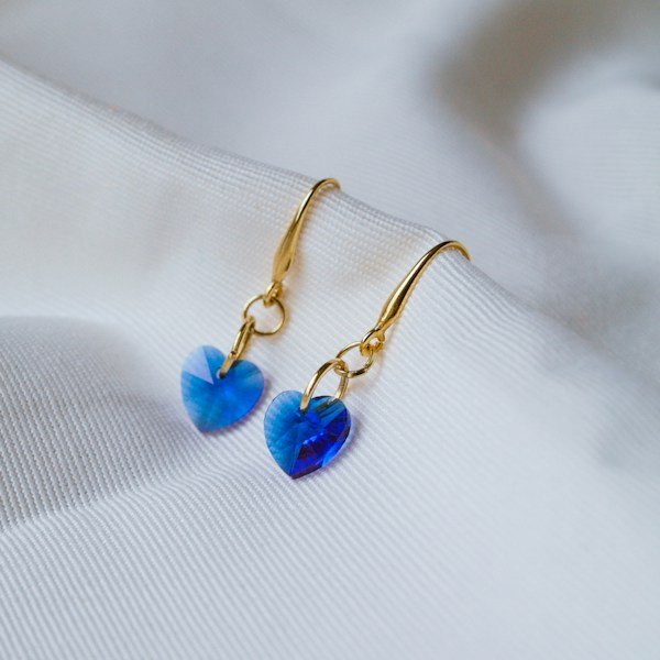Crystal earrings worn look