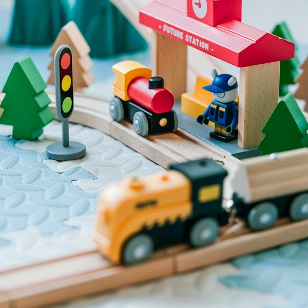 Wooden Building Blocks — Rainbow Set (50pc)